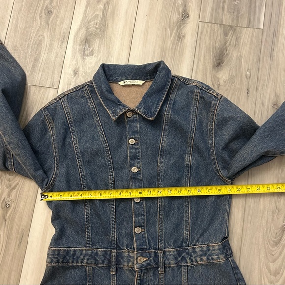 Zara Denim TRF Dress Size XL Blue EUC - Picture 4 of 11
